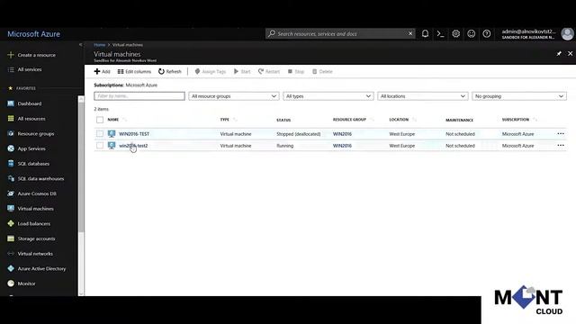Azure. Резервное копирование виртуальных машин смотреть онлайн