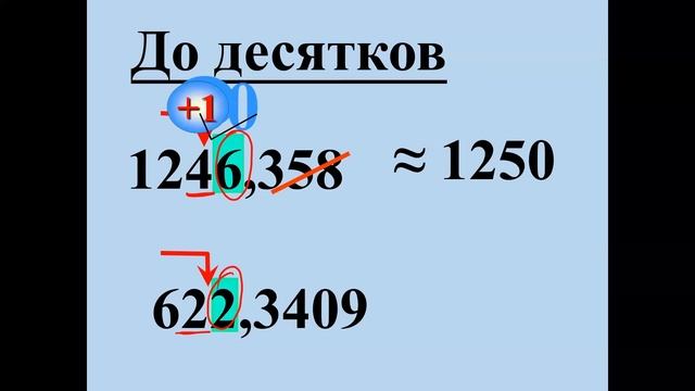Правило округления десятичных дробей