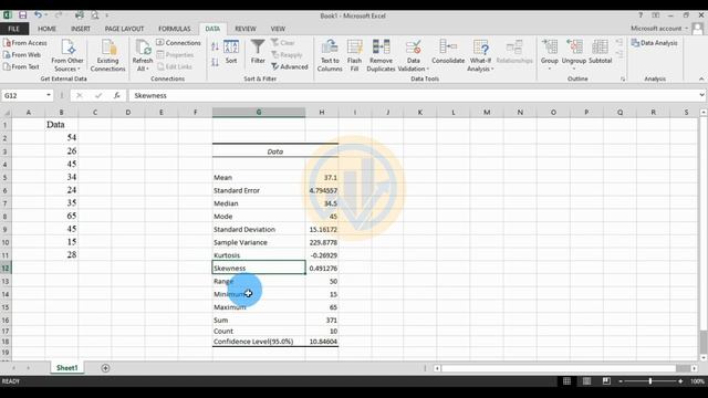 Descriptive Statistics in Excel | Excel 2013 | Statistics Bio7 смотреть онлайн