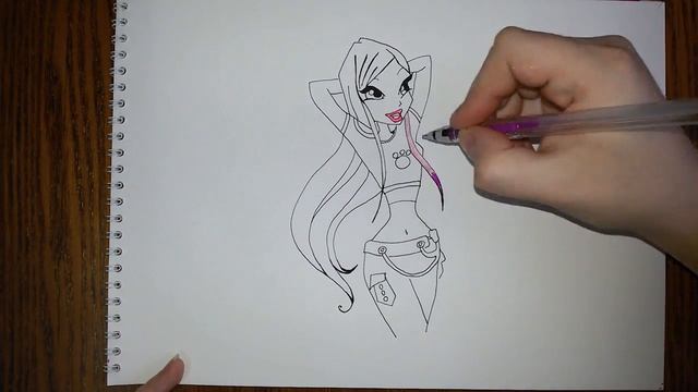 как нарисовать винкс рокси how to draw winx Roxy смотреть онлайн