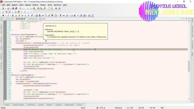 How to create Ajax progress animation without any third party library | Inventious WebSol смотреть онлайн