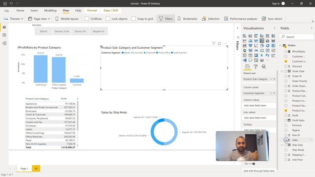 How to Create and Customize Line and Stacked Bar Chart in Power BI | Combo Chart смотреть онлайн