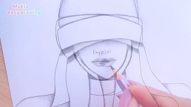 How to draw a girl with pencil sketch//Step by step смотреть онлайн