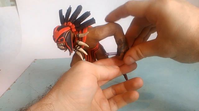 Как сделать из пластилина Bloodseeker из игры Dota 2. Видео урок №3 смотреть онлайн