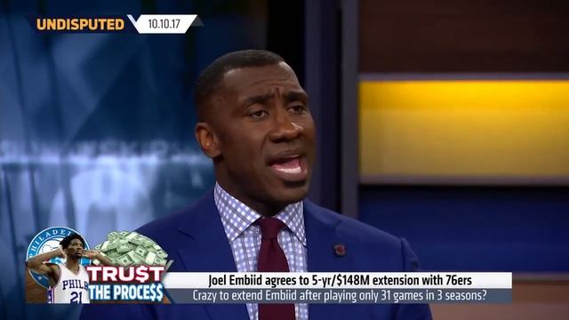 76ers sign Joel Embiid to huge contract extension Skip and Shannon react UNDISPUTED смотреть онлайн