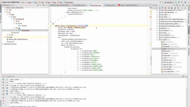JAVA JDBC AND ORACLE DB CONNECTION смотреть онлайн