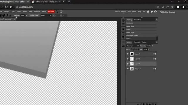 Speed Edit: Roblox Logo 3D (ugly) │ [Photopea] смотреть онлайн