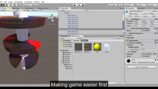 How to make perfect Helix jump game in unity Tutorial | creating making voodoo 3d android ios game смотреть онлайн
