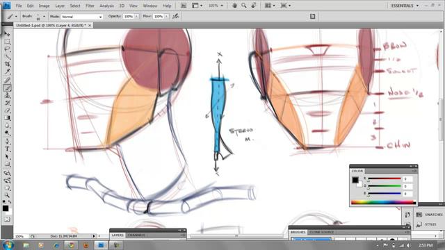 3. Head Drawing - Construction and Design of the Human Head смотреть онлайн