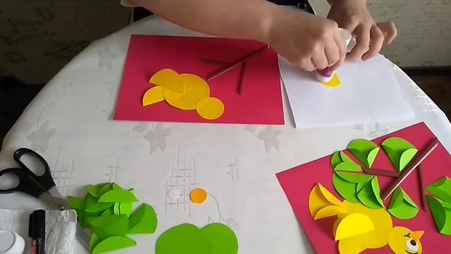 Аппликация "Птица на ветке" Гильманова О.Н. смотреть онлайн