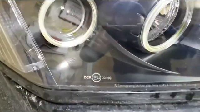 Злой Ssang Yong Kyron с линзами Hella 3R Premium чёрными фарами и английскими глазками смотреть онлайн