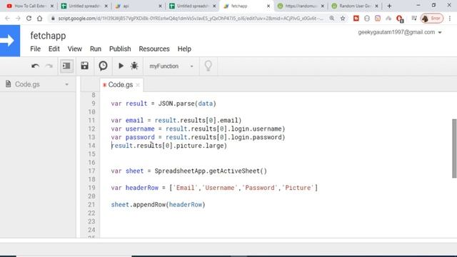 Google Sheets Web App Importing Live Data from API Using Google Apps Script Example смотреть онлайн