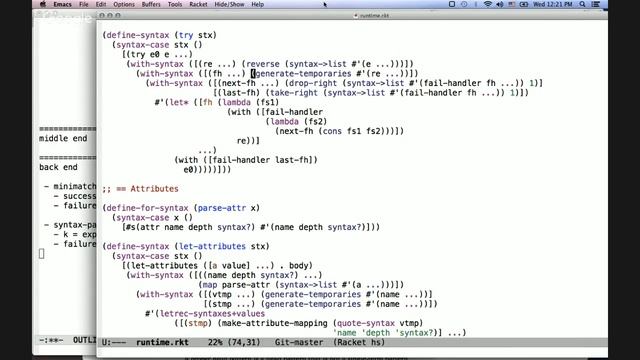 Inside Racket Seminar: Ryan Culpepper on syntax-parse смотреть онлайн