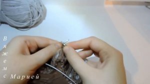 Женская шапка в технике Бриошь спицами // Brioche Stitch  //  Women's hats knitting