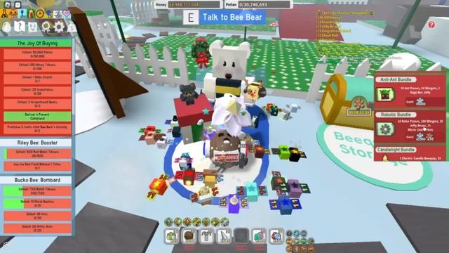 Roblox - Bee Swarm Simulator - Bee Bear's The Joy Of Buying Start To Finish. Beesmas 2022. смотреть онлайн