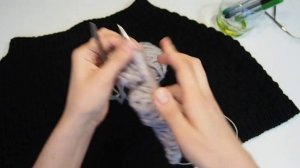 манишка пелерина пончо накидка спицами часть 1