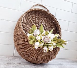 Дорбаскет из бумажных трубочек. Плетение из газет