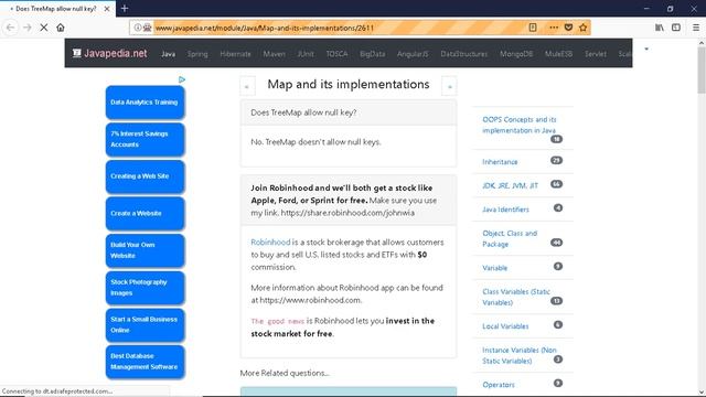 Does TreeMap allow null key?
| javapedia.net смотреть онлайн