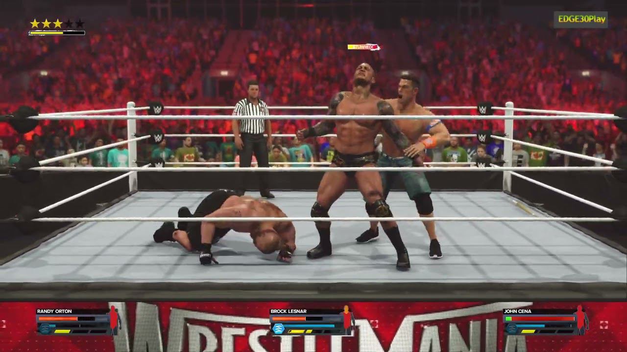 WWE2K24 Randy Orton vs Brock Lesnar vs John Cena смотреть онлайн