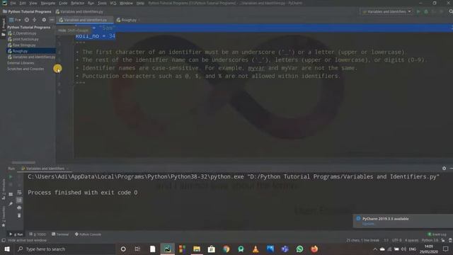6 - PYTHON TUTORIAL ( CODE - DECODE ) | VARIABLES AND IDENTIFIERS IN PYTHON смотреть онлайн