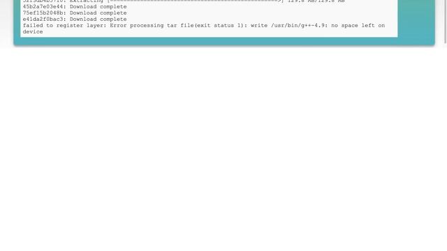 No space left on device when pulling an image смотреть онлайн