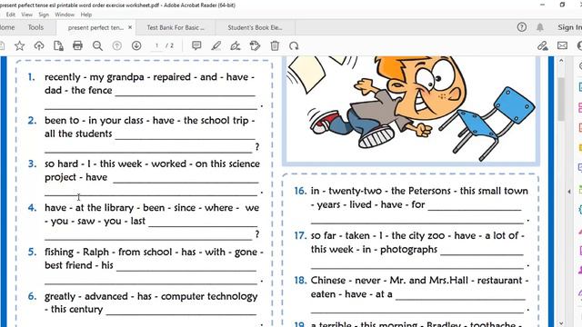 Exercises on Present Perfect Tense ! смотреть онлайн