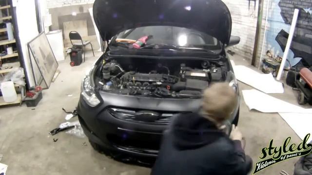 Оклейка пленкой авто видео Styled Hyundai смотреть онлайн