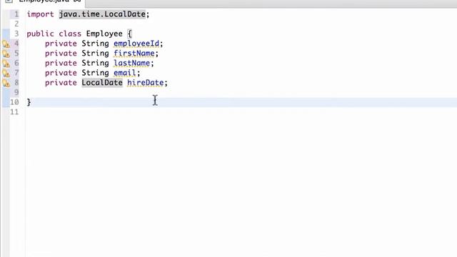 Java classes - creating instance variables getters and setters for an Employee class смотреть онлайн