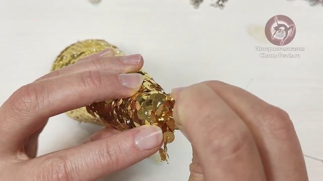 Мастер - класс "Елочка из пайеток, бусин и фурнитуры своими руками" смотреть онлайн