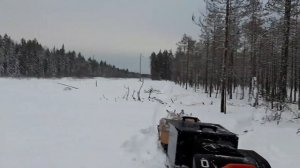 Спасение мотобуксировщика Ураган Тайга 2000 !!