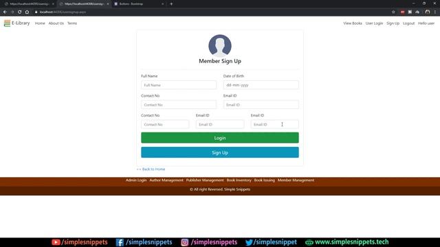 Designing User Sign Up Page in ASP.NET with Bootstrap Styling | Member Registration Page in ASP.NET смотреть онлайн