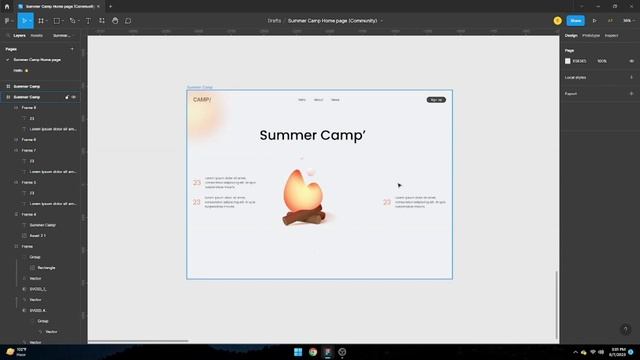 How to create a Camp website template using Figma | Source File смотреть онлайн