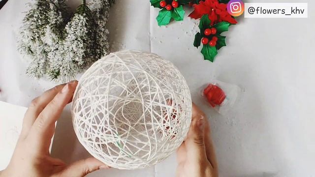НОВОГОДНИЙ декор своими руками. Шар из ниток. DIY Christmas Decor. смотреть онлайн