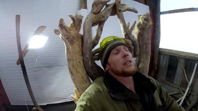 Трон из дерева своими руками, Лесная мебель, в рустикальном стиле, корнепластика. смотреть онлайн