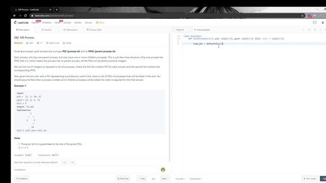 LeetCode 582. Kill Process смотреть онлайн