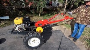 Сборка гибридного мотоблока с ДВС и редуктором от дизеля.