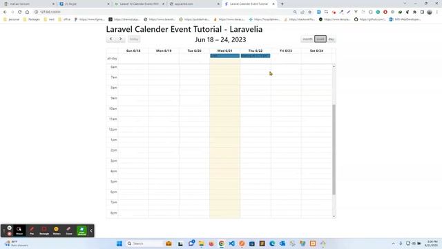 Laravel 10 Calendar Events With Ajax Tutorial смотреть онлайн