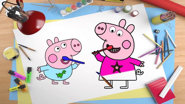 Coloring Pages | Pig Angry Birds | Свинка | Kids Animation Collection #7 смотреть онлайн