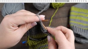 Двухцветные мужские носочки спицами ?