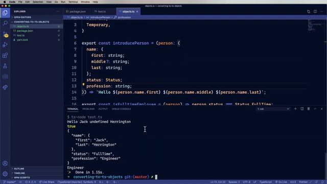 Converting JavaScript to Typescript - Objects смотреть онлайн