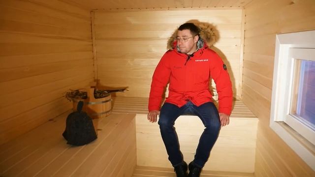 Видеоэкскурсия брусовая баня "Тайга", 6х6, СК "Белый дом" смотреть онлайн