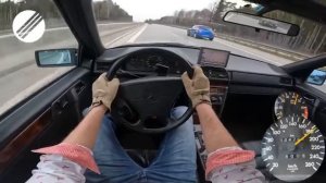 Mercedes-Benz W124 500E TOP SPEED DRIVE ON GERMAN AUTOBAHN?