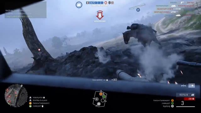 Battlefield 1 new assault tank they shall not pass barrage destruction смотреть онлайн