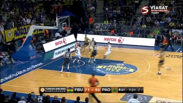 Vesely missed alley oop vs Panathinaikos Fenerbahçe Ülker смотреть онлайн