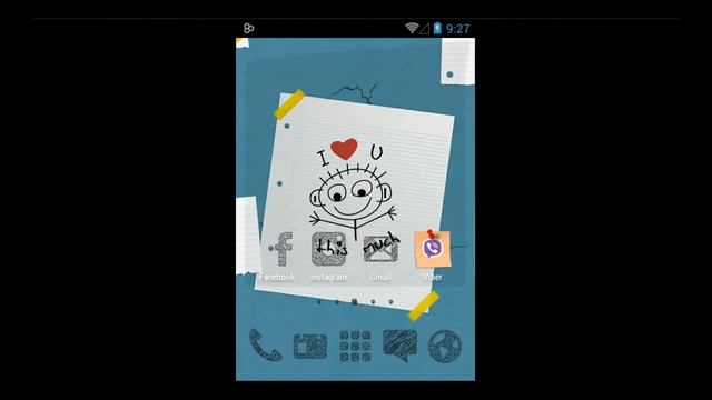 Valentine Sketch - Free Theme With Cool Design For Android Phone смотреть онлайн