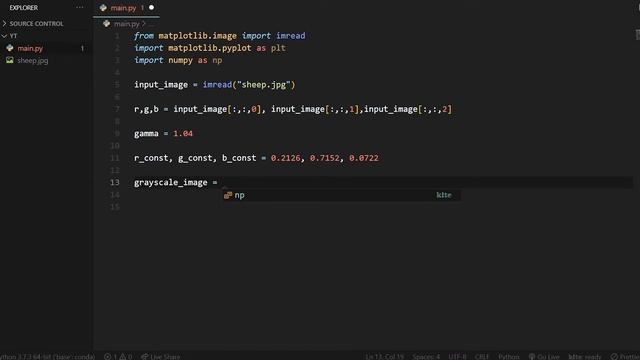 Convert RGB Images to Grayscale image from scratch using python | python for beginners смотреть онлайн