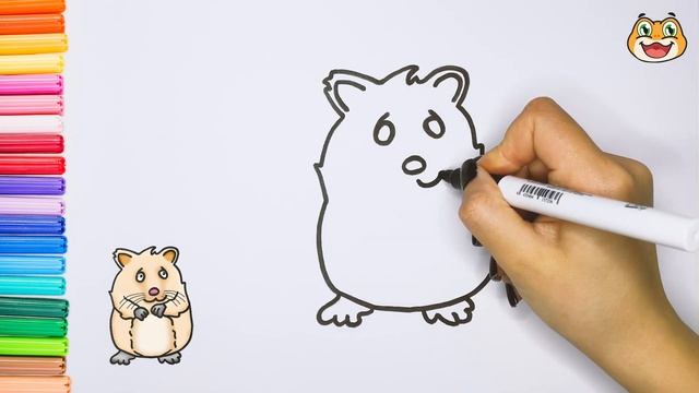 How to draw a hamster? Как нарисовать хомяка? Cómo dibujar un hámster? смотреть онлайн