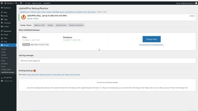 Backup Wordpress With The Best free Plugin - Updraftplus Tutorial смотреть онлайн