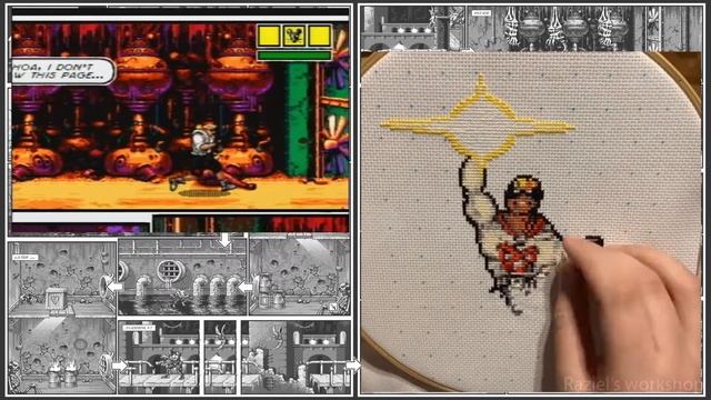 Comix Zone - Super Sketch Turner (cross stitch/вышивка крестом) смотреть онлайн