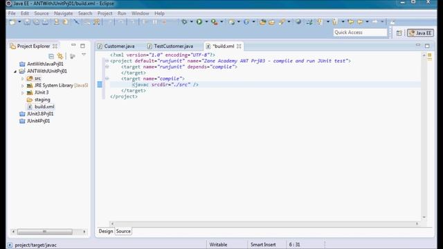 JUnit Testing from ANT Script - ANT Tutorial (03) смотреть онлайн